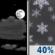 Thursday Night: Partly Cloudy then Chance Light Snow