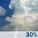 This Afternoon: A chance of showers and thunderstorms after 3pm. Partly sunny. High near 93, with temperatures falling to around 85 in the afternoon. North northeast wind 7 to 10 mph, with gusts as high as 17 mph. Chance of precipitation is 30%. New rainfall amounts less than a tenth of an inch possible. This Afternoon: Chance Showers And Thunderstorms