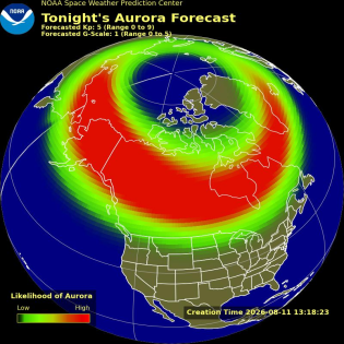 Auroral Viewline Forecast - Tonight