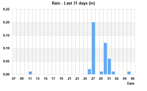 Rainfall last 31 days